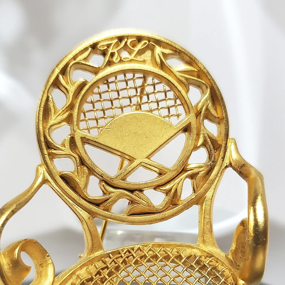 Iconic Vintage KARL LAGERFELD Rococo Louis XV Chair Brooch